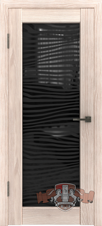 Межкомнатная дверь модель Дверь Лайн 8 Л8ПО1 триплекс черный зебра