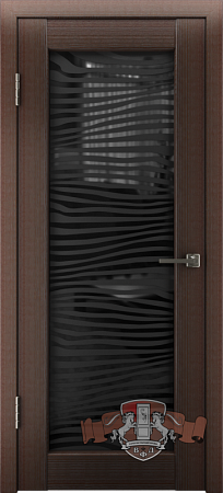 Межкомнатная дверь модель Дверь Лайн 8 Л8ПО4 триплекс черный зебра